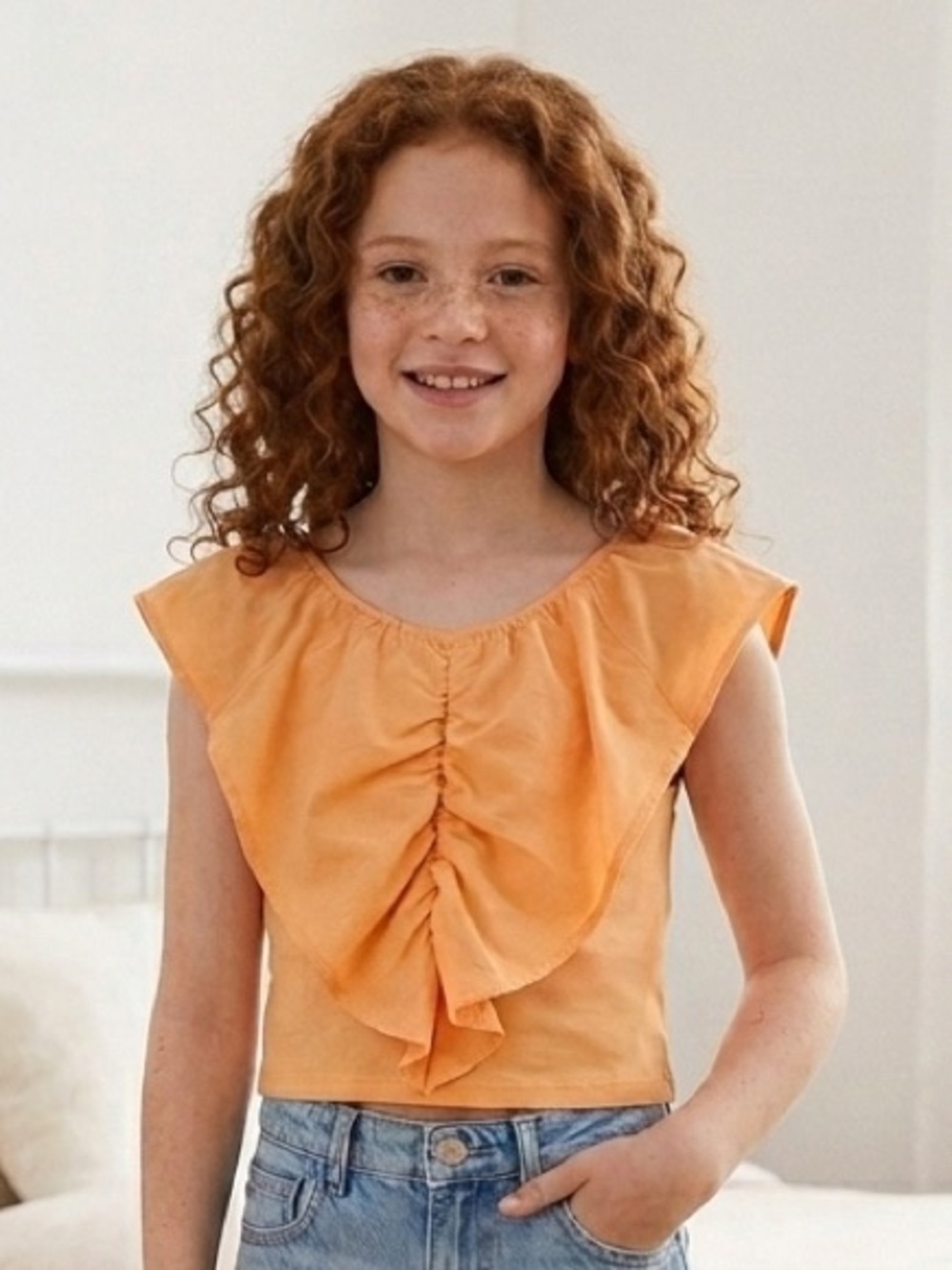 Zara RUFFLED TOP - Picture 2 of 6